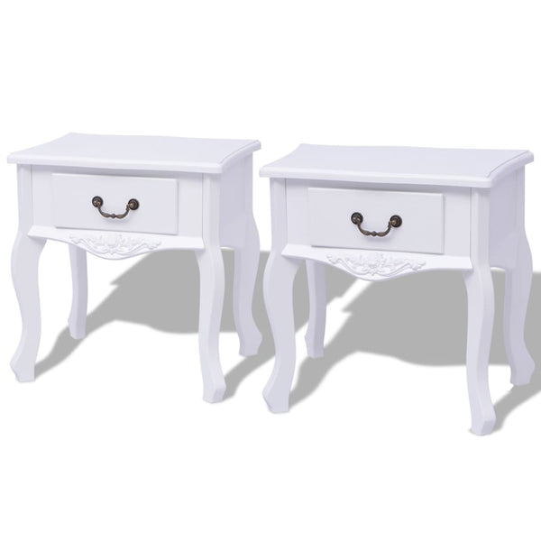 Weißer Nachttisch Dandita (2 Stk. MDF)