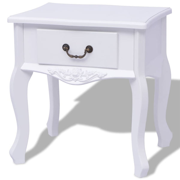 Weißer Nachttisch Dandita (2 Stk. MDF)