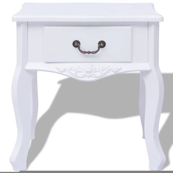 Weißer Nachttisch Dandita (2 Stk. MDF)