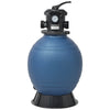 Grauer Schwimmbad-Sandfilter Rosco 460 mm (mit 6-Wege-Ventil)