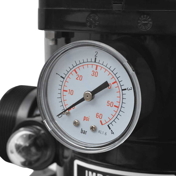 Grauer Schwimmbad-Sandfilter Rosco 460 mm (mit 6-Wege-Ventil)