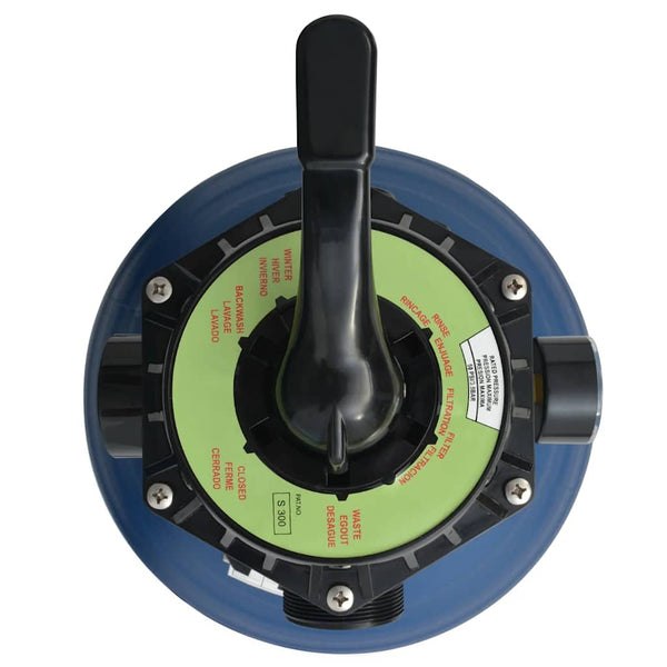 Grauer Schwimmbad-Sandfilter Rosco 460 mm (mit 6-Wege-Ventil)