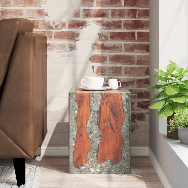 Hocker Pionea (Teak und Harz)