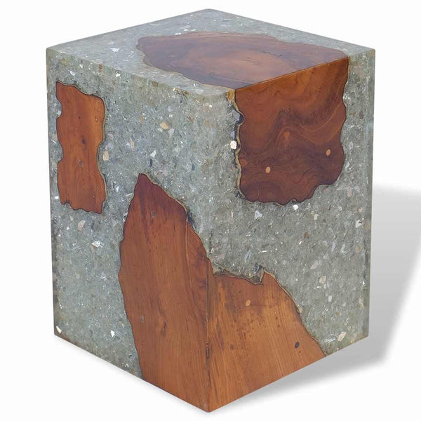 Hocker Pionea (Teak und Harz)