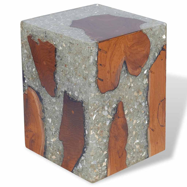 Hocker Pionea (Teak und Harz)