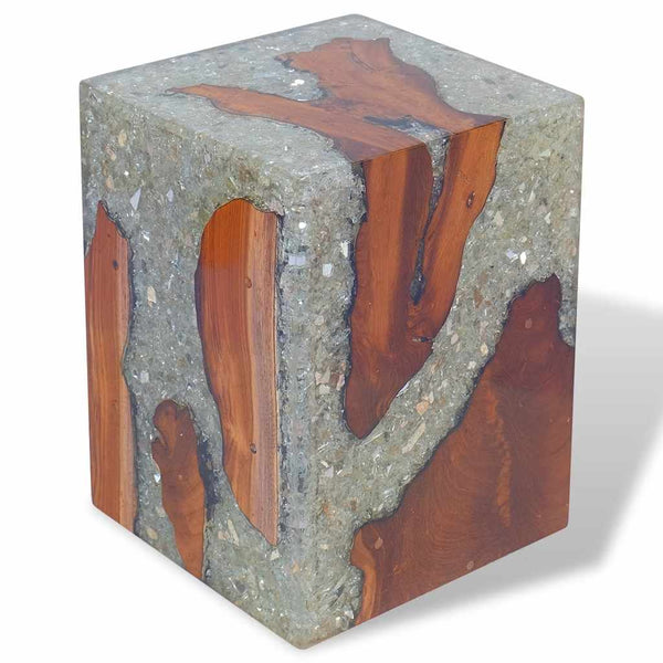 Hocker Pionea (Teak und Harz)