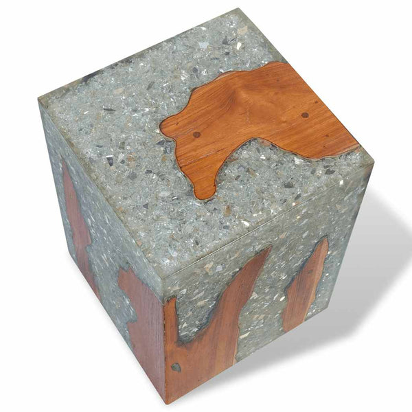 Hocker Pionea (Teak und Harz)