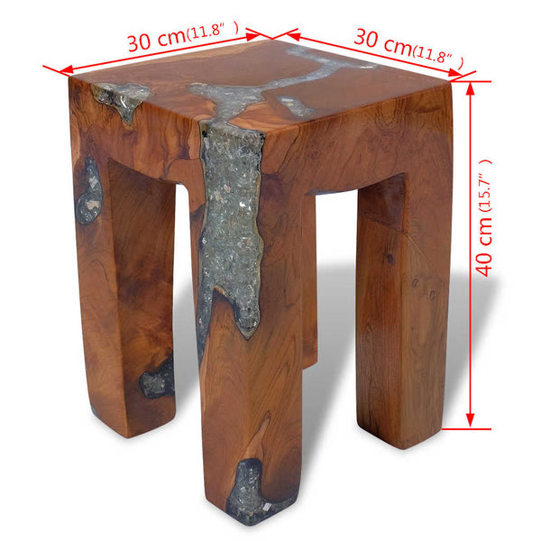 Hocker Liuboveta (Teak und Harz)