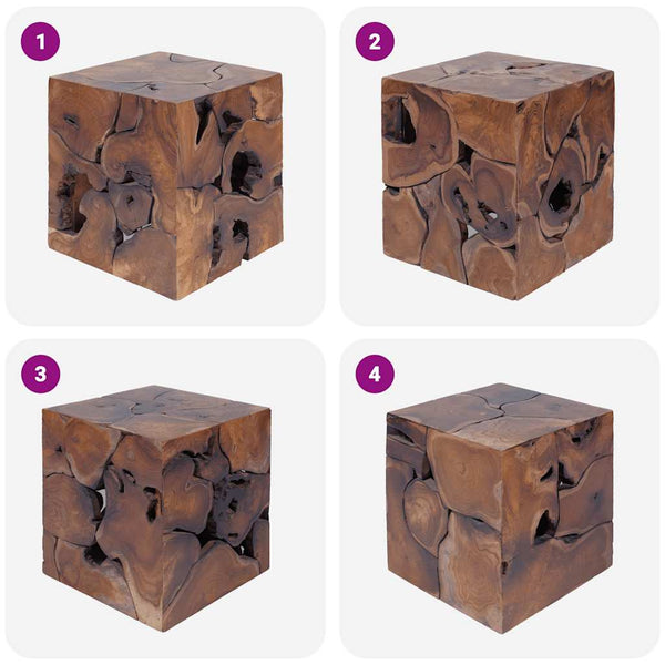 Hocker Teak massiv Antofe 40x40x45cm