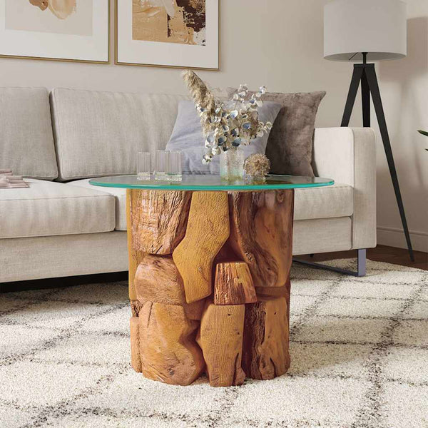 Couchtisch Gulbahar 60cm (Teak-Treibholz)