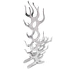 Silberfarbener Aluminium-Weinregal "Flamme" Denica für 9 Flaschen
