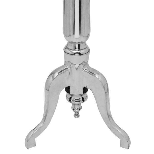 Silberner runder Beistelltisch Tudorochi (Aluminium)