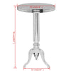 Silberner runder Beistelltisch Tudorochi (Aluminium)