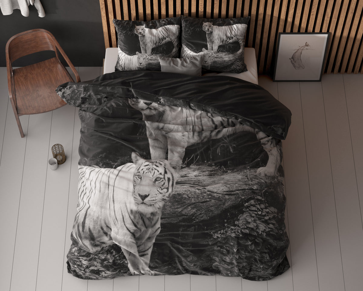 Juego de funda nórdica Tigers Gris