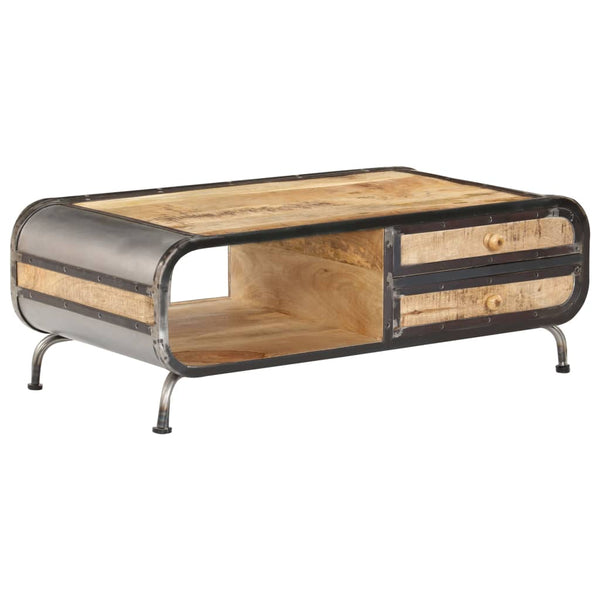 Couchtisch Silvileta 100x50x35cm (massives Mangoholz)