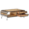 Couchtisch Silvileta 100x50x35cm (massives Mangoholz)