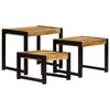 Beistelltisch-Set Prasinia (3 St. Mangoholz)