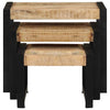 Beistelltisch-Set Prasinia (3 St. Mangoholz)