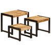 Beistelltisch-Set Prasinia (3 St. Mangoholz)