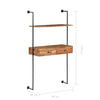 Wandkonsole Velenia 90x40x170cm (Akazienholz)