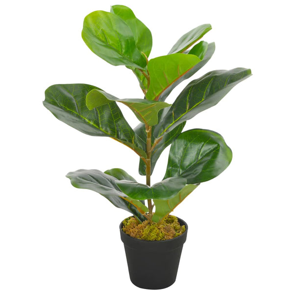 Künstliche grüne Geigenfeige mit Sanducu Topf 45cm