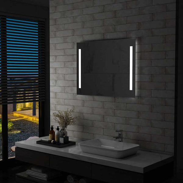 Mujghian LED-Wandspiegel für Badezimmer 80x60cm