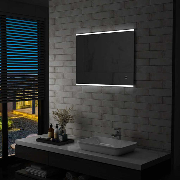 LED-Wandspiegel Havronia für Badezimmer 80x60cm (mit Berührungssensor)