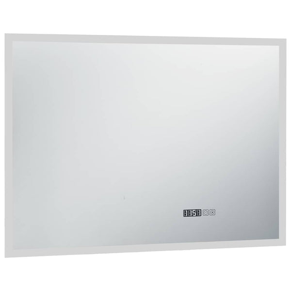 Bad-LED-Spiegel Bahna 100x60cm (mit Touch-Sensor und Uhr)