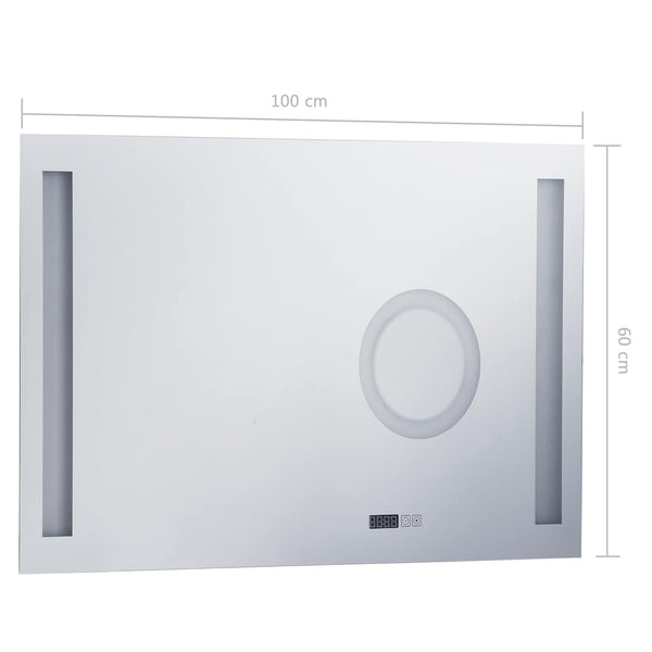 LED-Wandspiegel Kailee 100x60cm für das Badezimmer (mit Touch-Sensor)