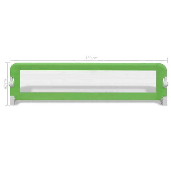 Grünes Rausfallschutzgitter für Bett Klaus 150x42cm (2 Stk.)