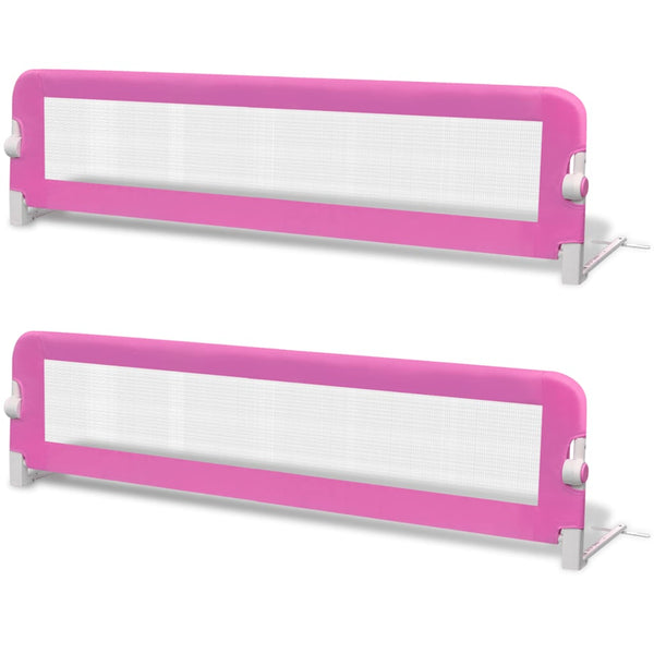 Rosafarbenes Bettgitter Klaus 150x42cm (2 St.)
