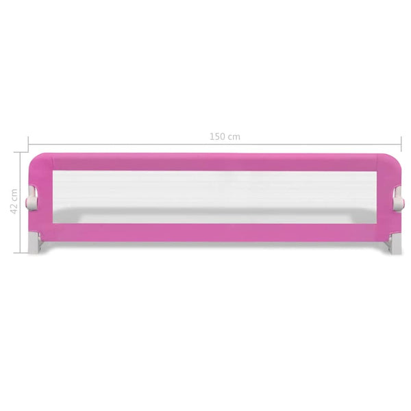 Rosafarbenes Bettgitter Klaus 150x42cm (2 St.)