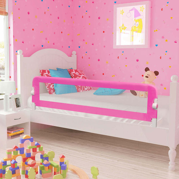 Rosafarbenes Bettgitter Klaus 150x42cm (2 St.)