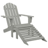 Gartenstuhl grau und Hocker Holz Decsuk