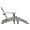 Gartenstuhl grau und Hocker Holz Decsuk