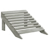 Gartenstuhl grau und Hocker Holz Decsuk