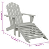 Gartenstuhl grau und Hocker Holz Decsuk