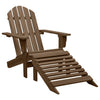 Gartenstuhl und Hocker Holz braun