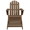 Gartenstuhl und Hocker Holz braun