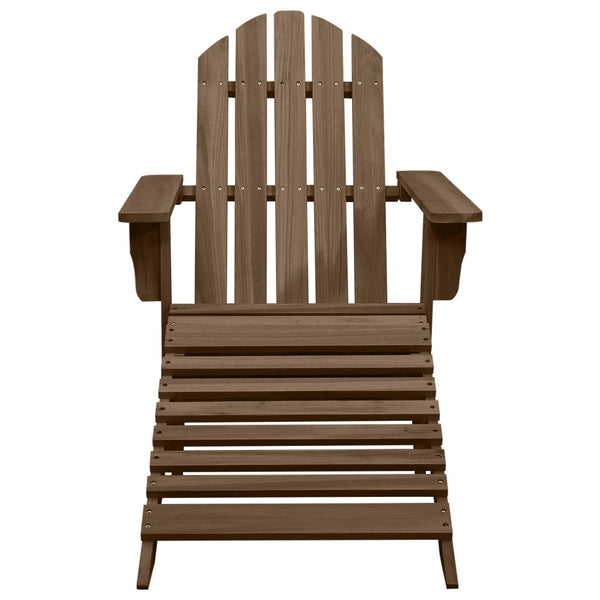 Gartenstuhl und Hocker Holz braun