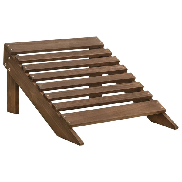 Gartenstuhl und Hocker Holz braun