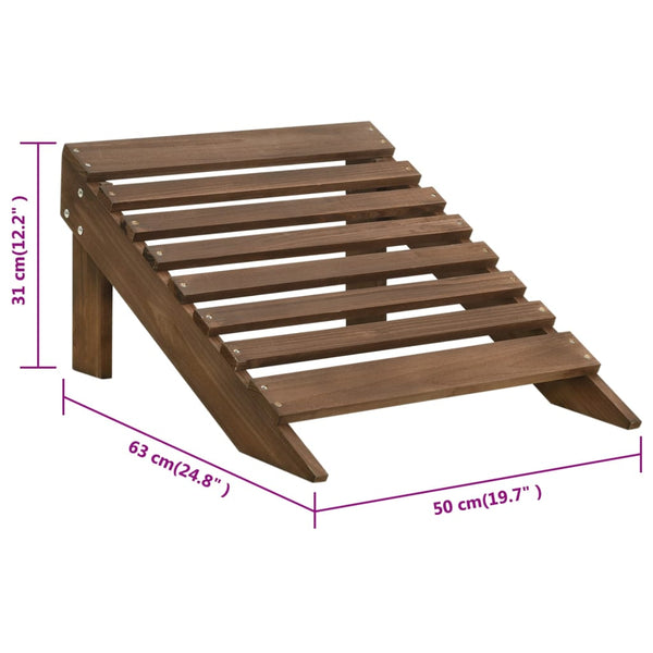 Gartenstuhl und Hocker Holz braun