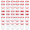 Iroteiu rot-weiß-gestreifte Gläser, Marmeladengläser 230 ml (48 St.)