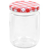 Iroteiu rot-weiß-gestreifte Gläser, Marmeladengläser 230 ml (48 St.)
