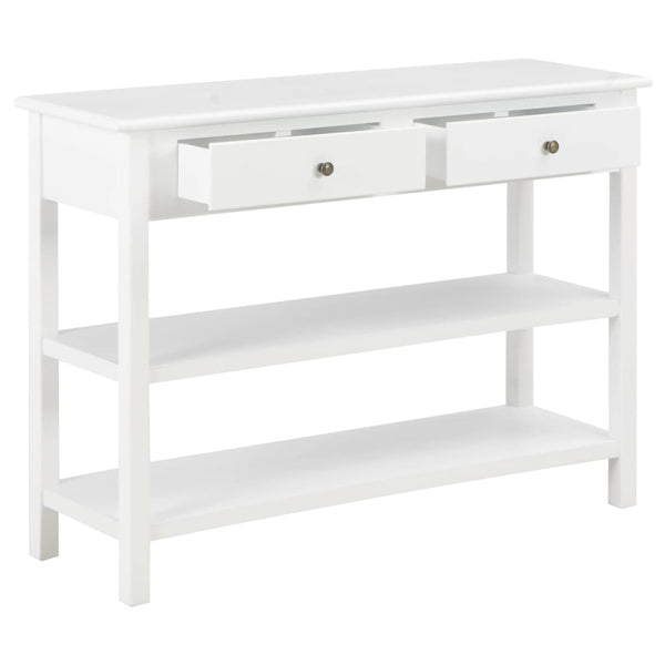 Weißer Beistelltisch Vama 110x35x80cm (MDF)