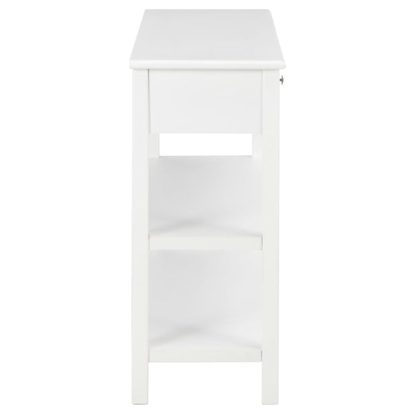 Weißer Beistelltisch Vama 110x35x80cm (MDF)