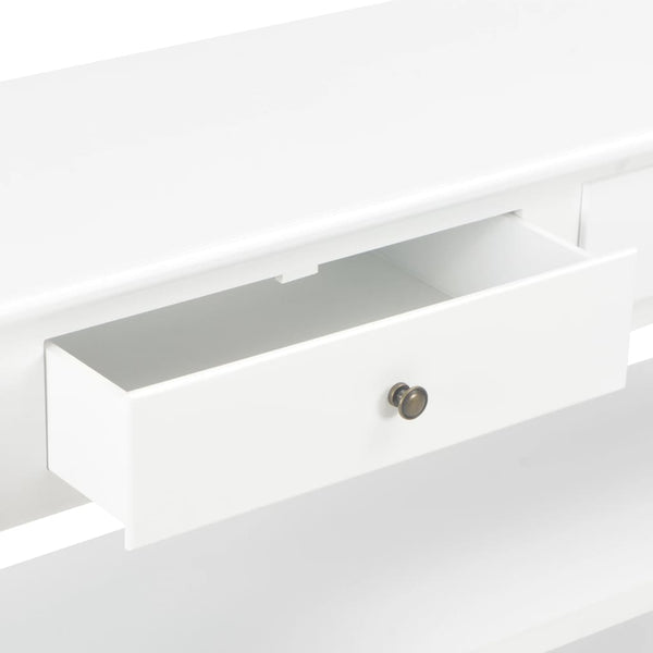 Weißer Beistelltisch Vama 110x35x80cm (MDF)