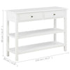 Weißer Beistelltisch Vama 110x35x80cm (MDF)