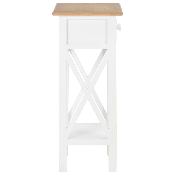 Weißes Sideboard Mitroica 27x27x65,5cm (Holz)