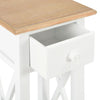 Weißes Sideboard Mitroica 27x27x65,5cm (Holz)